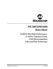 DataSheet PIC18F4450 pdf